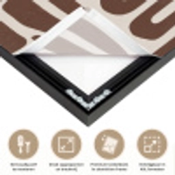 Abstract - Patroon - Bruin Textielframe zwart klein 947 -USP_feed_closeupNL