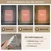 Simmer - Hartjes - Strepen - Roze Light Box met kabel (Wandlamp) klein -USP_lichtkleurNL
