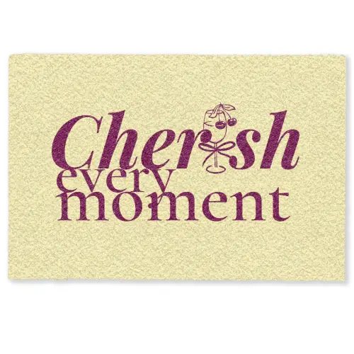 Cherish every moment - Cocktailglas - Geel Deurmat klein -zkaufland3d