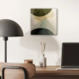 Vlakken - Abstract - Beige - Cirkels aluminium wit klein -sfeer5