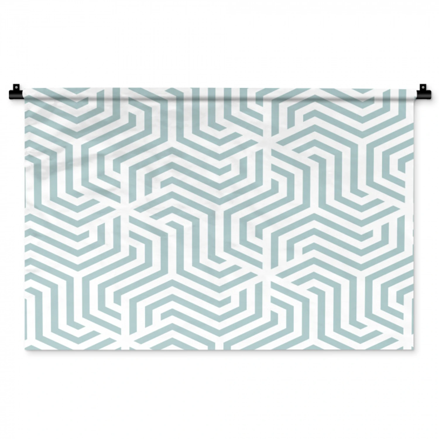 Patroon - Lijn - Design - Groen Wandkleed katoen middel 269 -zz3d