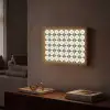 Sierlijk - Ornament - Blauw Light Box met batterij (Wandlamp) middel 907 -sfeer1