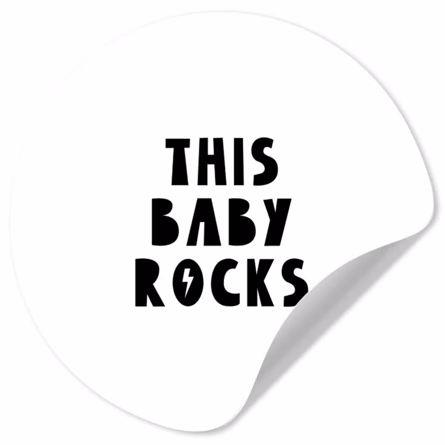 Behangcirkel - Quotes - This baby rocks - Baby - Kinderen - Spreuken