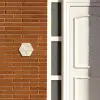 Vierkant - Beige - Marmer - Sierlijk Naambord Hexagon klein -sfeer3-hexagon-XS