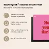 Moeder - Boodschap -Roze Inductie beschermer vinyl 3mm middel -zzzzzzusp-haakje_NL