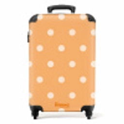 Oranje stippen patroon NBS - Handbagage koffer - Unisex middel -productfoto_recht