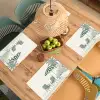 Terras - Illustratie - Groen Placemat vinyl groot -zzsfeer5_Kitchenyeah-website