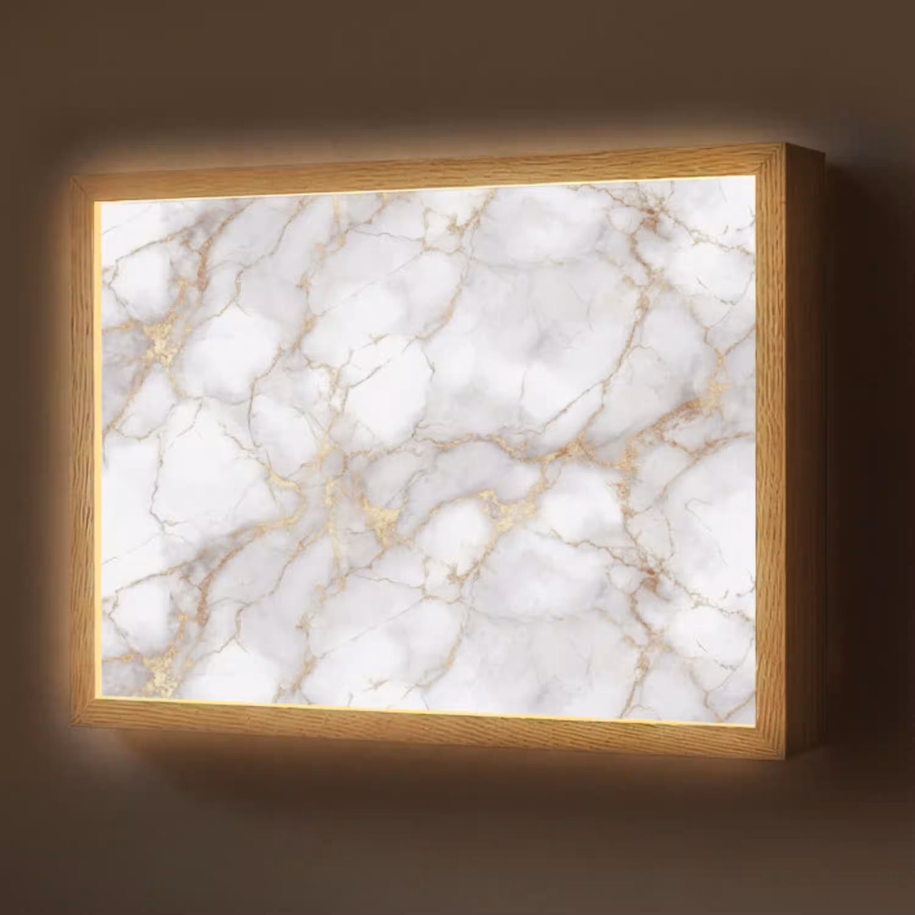 Wit - Goud - Marmer - Grijs Light Box met batterij (Wandlamp) middel 907 -z3d_website