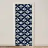 Modern - Ontwerp - Blauw deurposter klein 289 -3d_beige