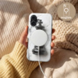 Schaakstuk - Koning - Zwart - Marmer Toughcase MagSafe Apple iPhone 17 klein -USP_MagsafeV