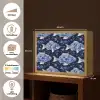 Vissen - Bloemen - Blauw Light Box met batterij (Wandlamp) middel 907 -USP_websiteoverzichtNL