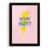 Why not - Bliksem - Roze fotolijst zwart zonder passe partout klein -3d
