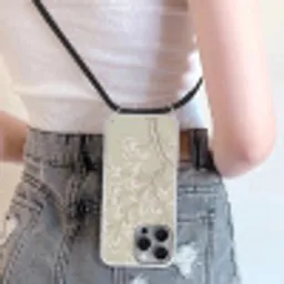Sereen - Bloesem - Wit Hoesje iPhone 16 Pro Max met koord klein -sfeer5