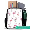 Flamingo feestje Rugzak - Zwart middel -inhoud_DE
