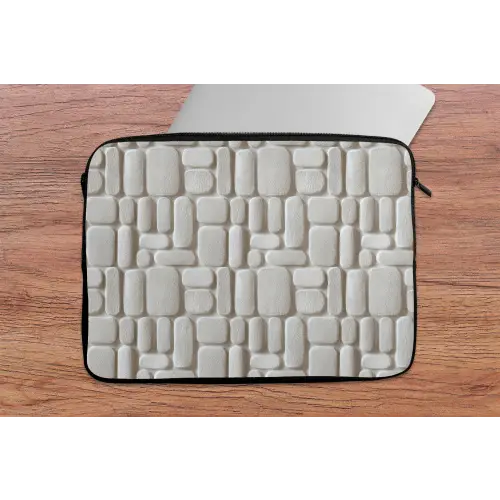 Reliëf - Structuur - Wit laptophoes neopreen klein 279 -tafel
