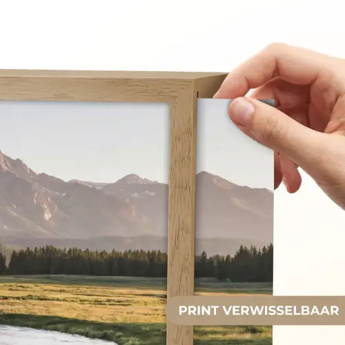 Berglandschap - Rivier - Bos Light Box met batterij (Wandlamp) middel -USP_websiteprintNL