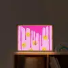 Smiley - Roze - Glazuur Light Box met batterij (Wandlamp kind) middel -sfeer1_kind