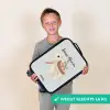 Bruine zeeschildpad in pastel onderwaterwereld Kinderkoffer - Zwart klein -sfeer4_NL