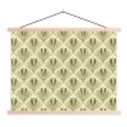 Klassiek - Waaier - Groen textielposter latten blank klein 122 -3d