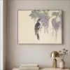 Specht - Bloemen - Paars Textielframe zwart klein -sfeer2