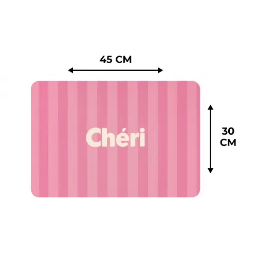 Gestreept - Roze - Chéri Placemat vinyl groot -specs