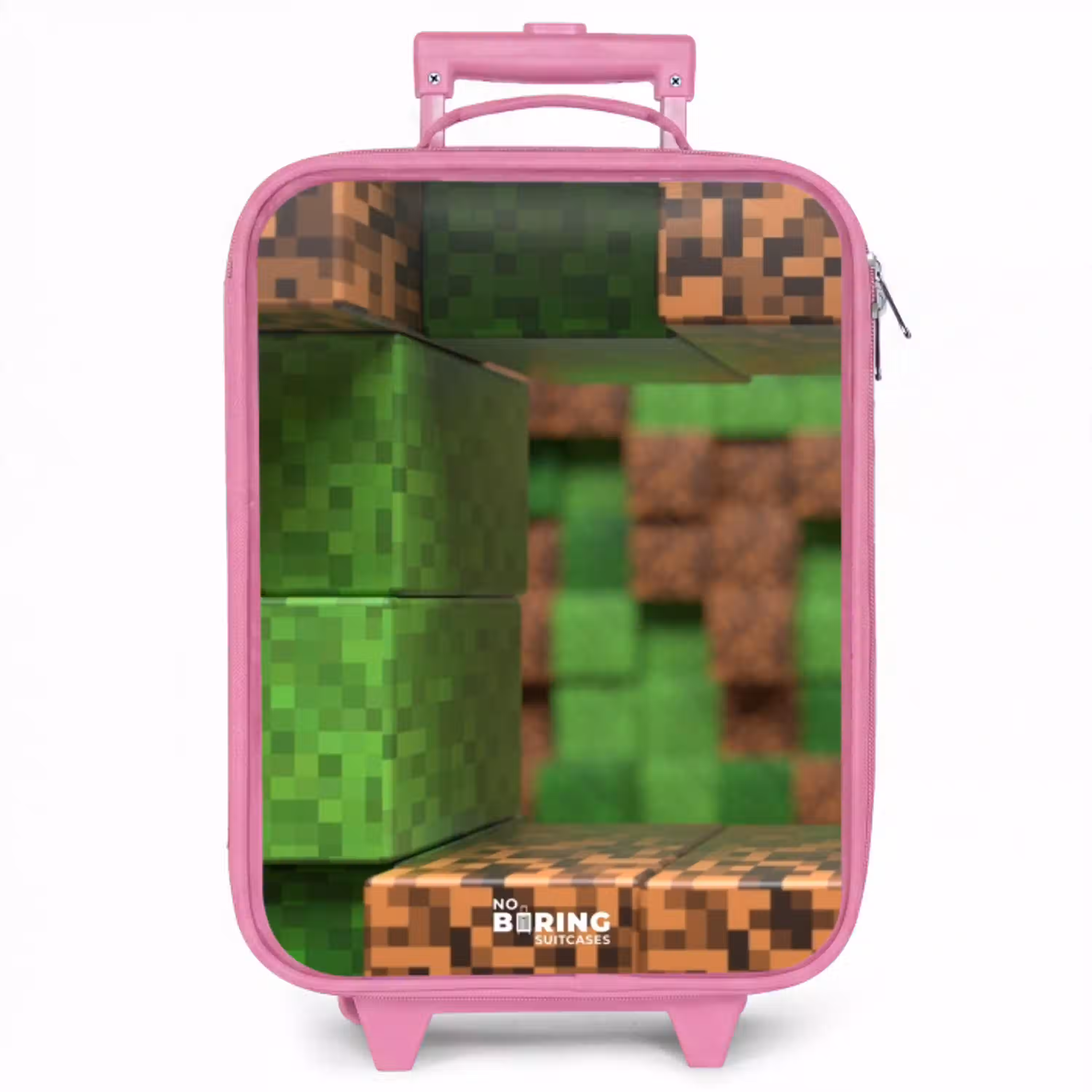 Close-up met pixelachtige blokken Kinderkoffer - Roze klein -zzz_website3d