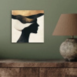 Vrouw - Golven - Zwart aluminium wit klein -sfeer2