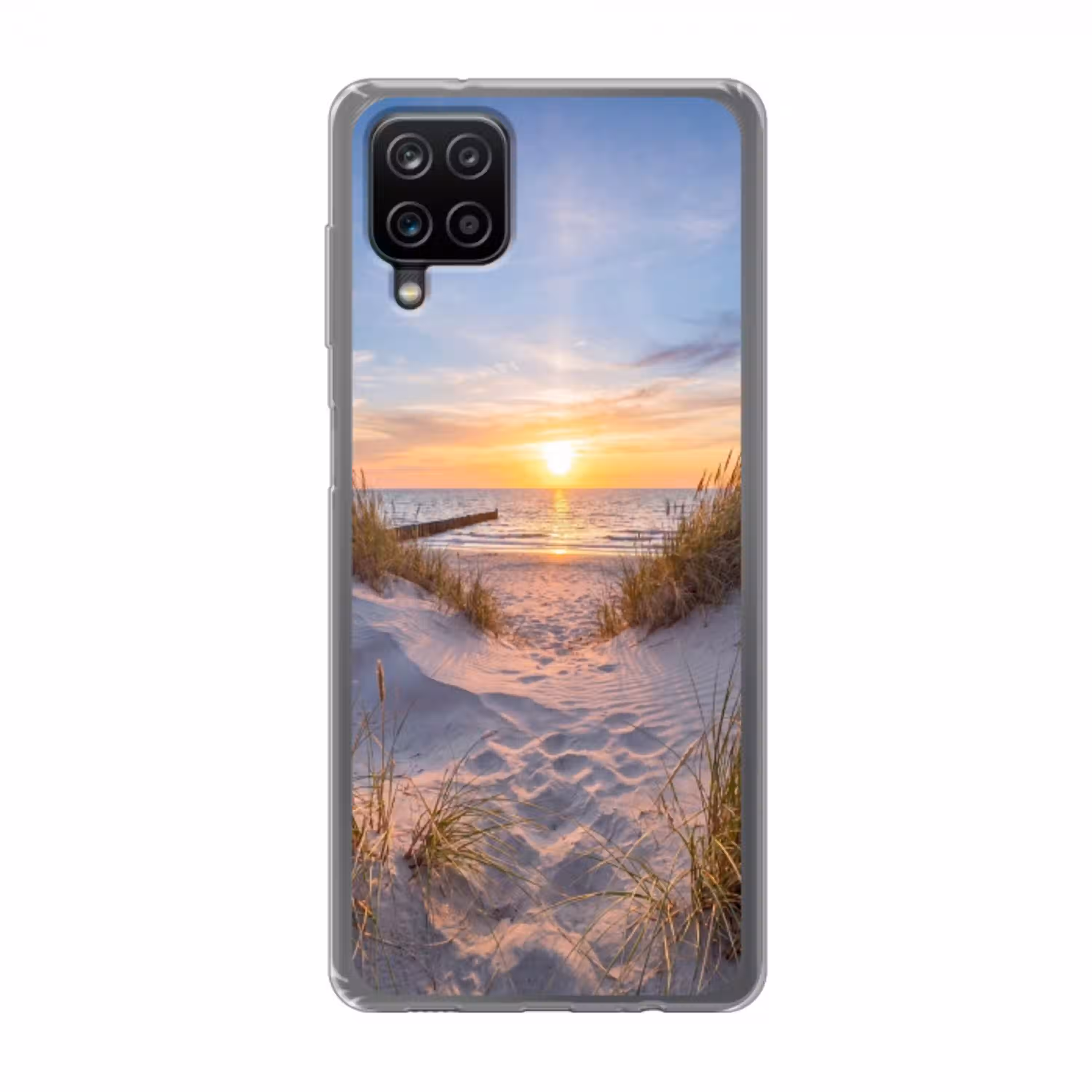Strand - Zonsondergang - Natuur - Landschap Telefoonhoesje Samsung Galaxy A12 klein -3d