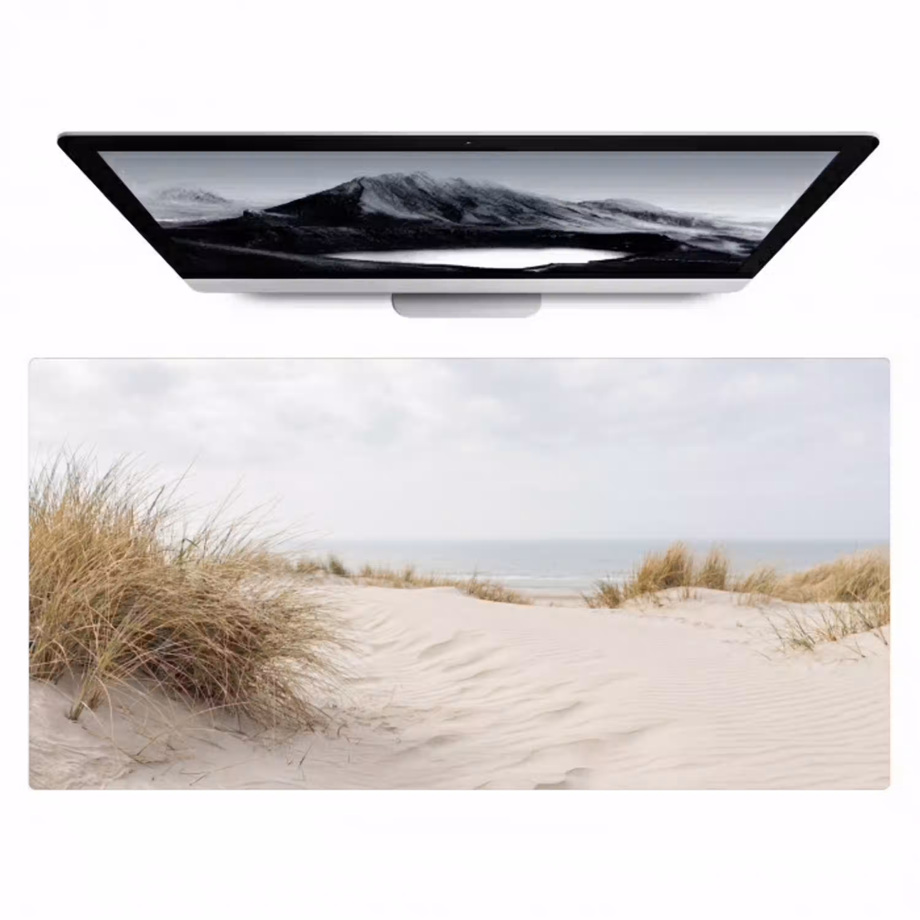 Wolken - Duinlandschap - Zand Muismat XXL klein -zzz3d