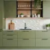 Parelmoerglans - Wit - Schelp keuken achterwand 2 middel 871 -sfeer3