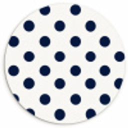 Klassiek - Stippen - Blauw Wandcirkel kunststof plaat 5mm dik klein 188 -3d