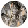 Grijs - Luxe  - Goud - Marmer Wandcirkel kunststof plaat 5mm dik klein -3d