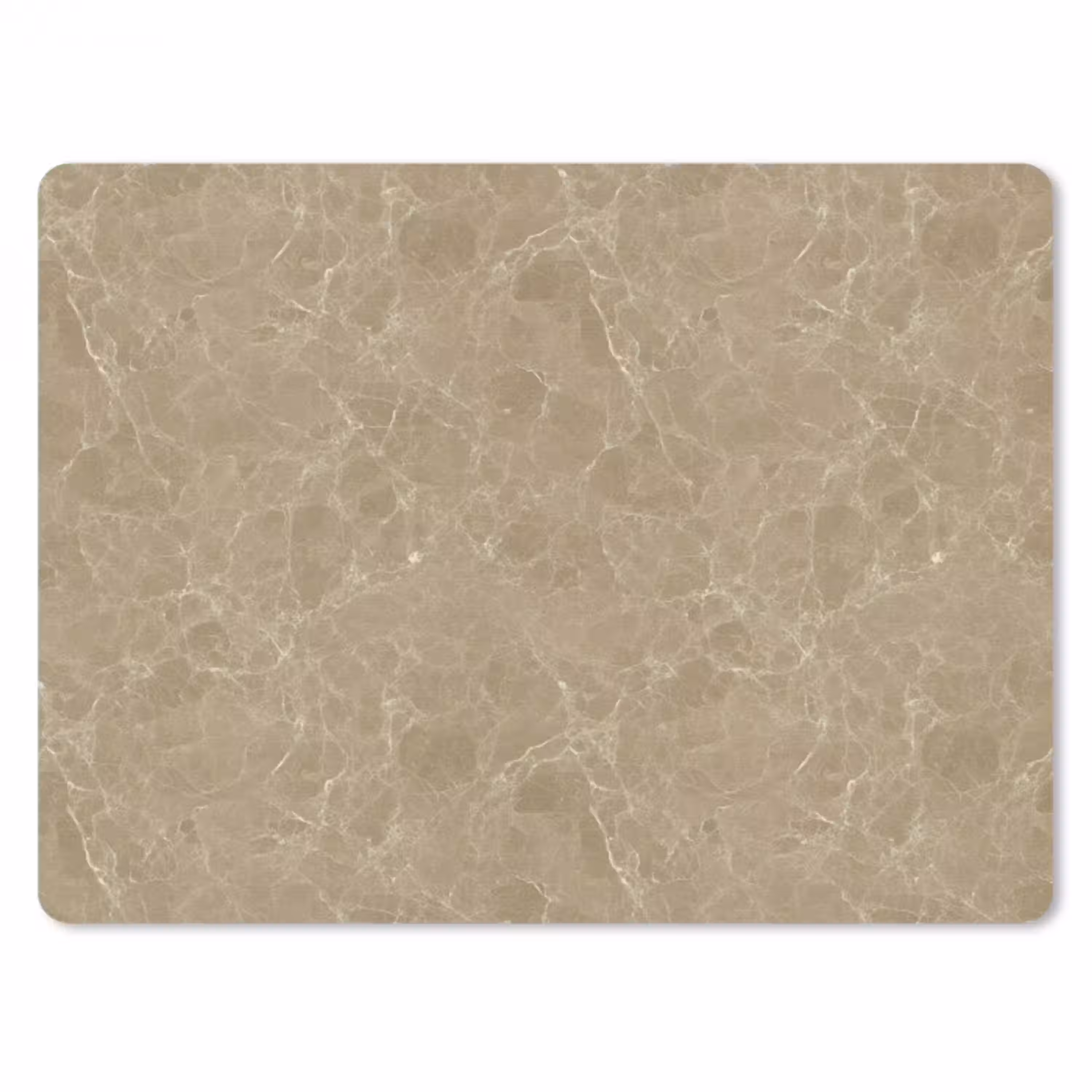 Beige - Marmer - Witte aders muismat rubber klein 262 -3d
