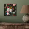 Stilleven met bloemen in een glazen vaas - Schilderij van Jan Davidsz. de Heem aluminium wit klein -sfeer2