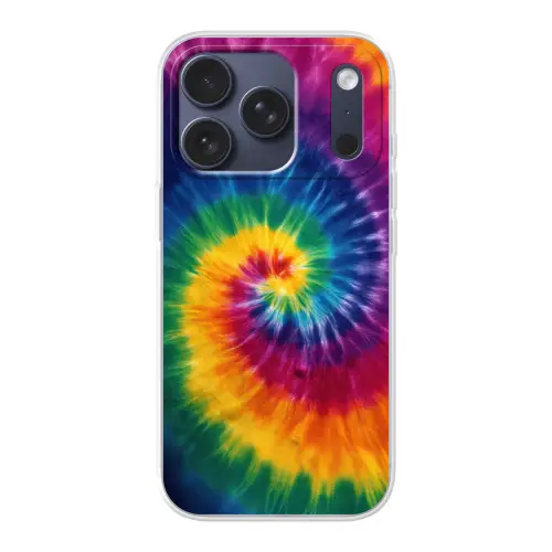 Regenboogkleuren - Spiraal - Kleurrijk Telefoonhoesje iPhone 17 Pro klein -3d