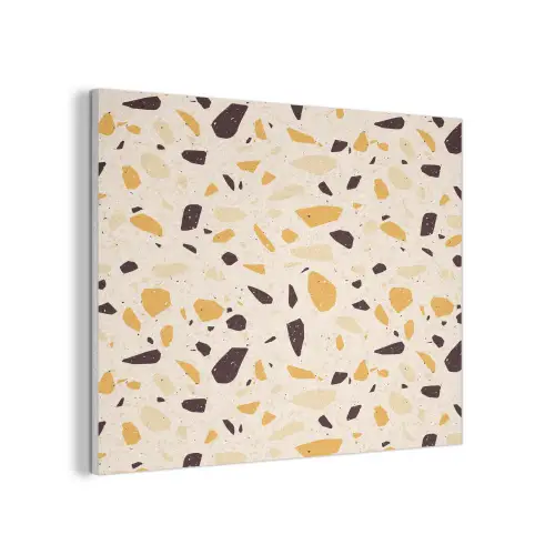 Terrazzo -  Patroon - Geel - PET vilt klein 837 -3d