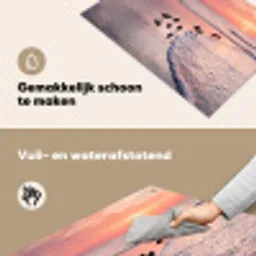 Meeuwen - Strand - Zee - Roze Inductie beschemer met haakjes klein -ky-schoon-nl