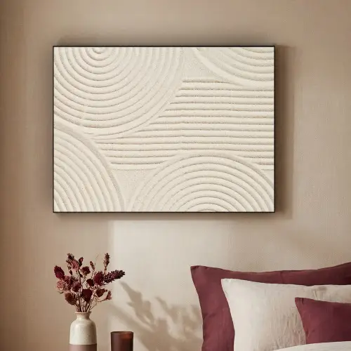 Patroon - Abstract - Wit Textielframe zwart klein -sfeer1