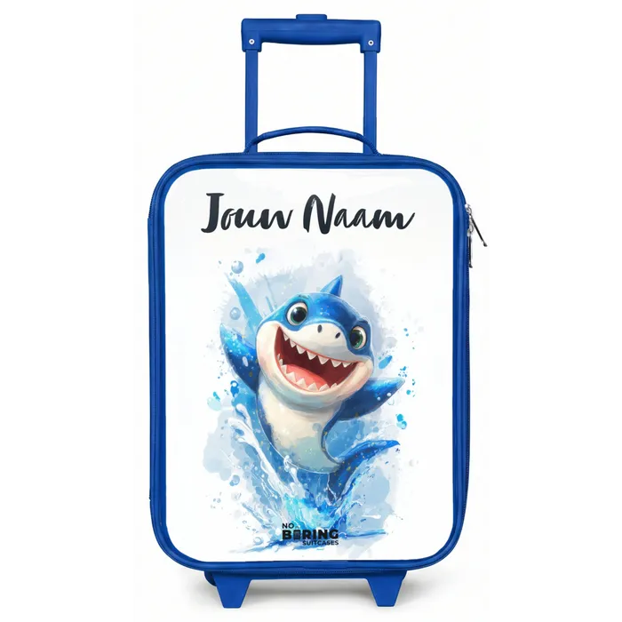 Haai - Tanden - Water Kinderkoffer - Blauw klein -zz3dotto