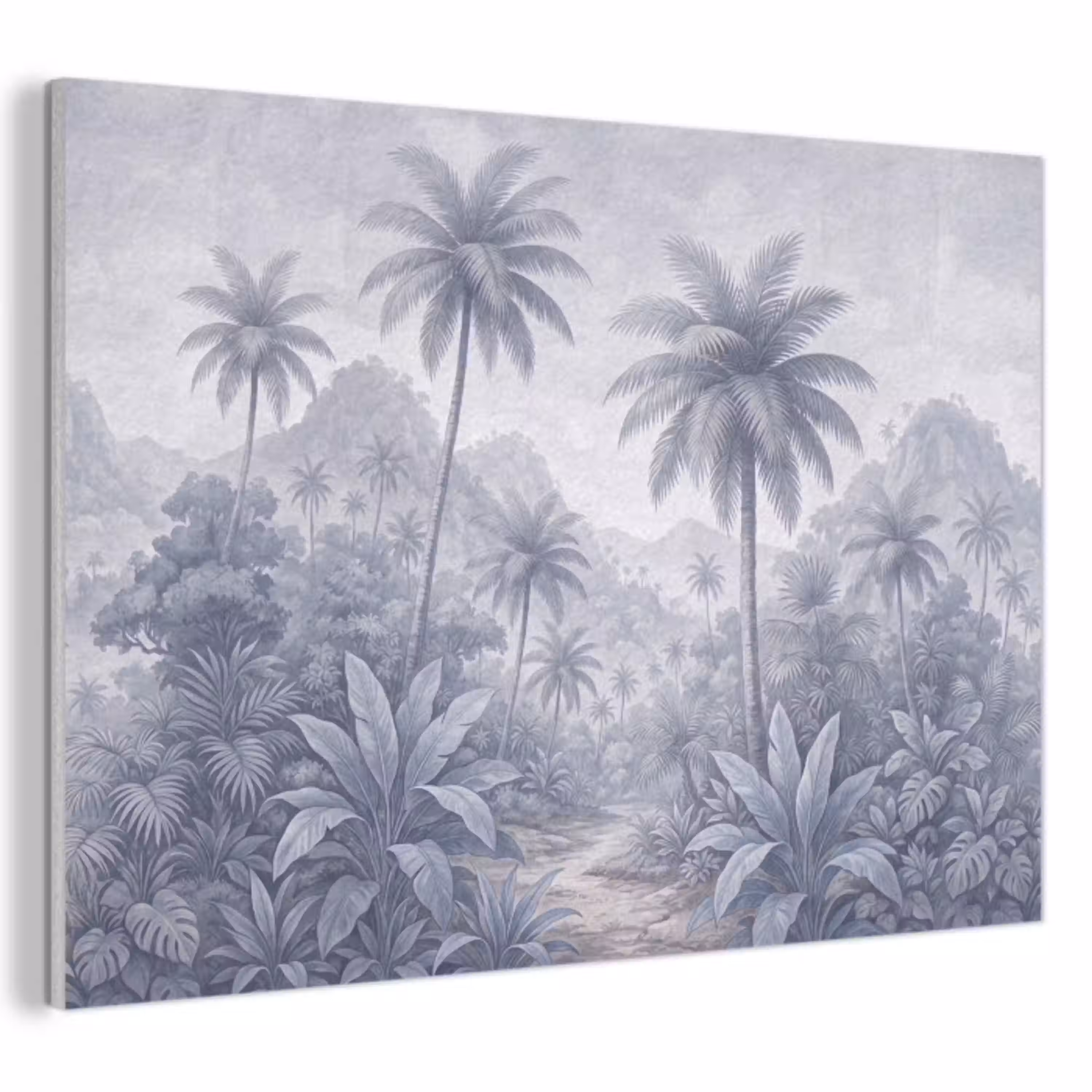 Natuur - Boom - Tropisch - Landschap - Blauw PET vilt klein -3d