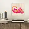 Tijger - Roze - Oranje plexiglas 5mm klein -sfeer1
