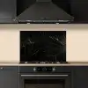 Zwart marmer - Gouden aders - Klassiek keuken achterwand spatscherm klein -sfeer1