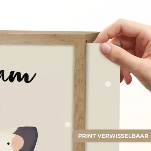 Vlinder - Stippen - Bloemen - Beige Light Box met batterij (Wandlamp kind) middel -USP_websiteprintNL