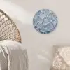 Ijsblokjes - Water - Blauw Akoestische PET Vilt - Rond klein -sfeer4