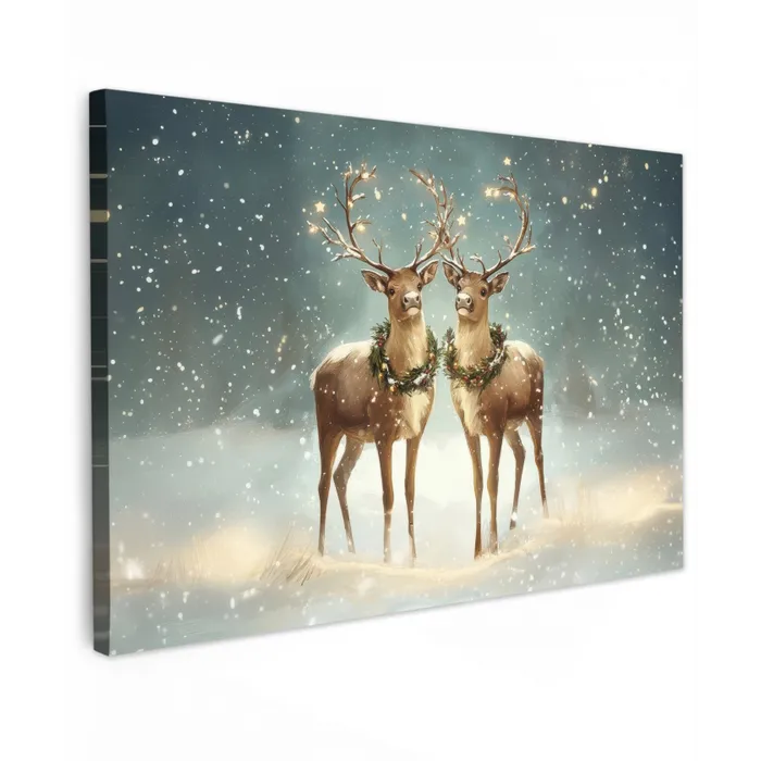 Kerstmagie - Winterwoud - Rendier canvas 2cm klein -z3d