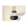 Japandi - Wabi sabi - Beige Muursticker klein -3d