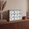 Borden - Bomen - Planten - Blauw Light Box met batterij (Wandlamp) middel 907 -sfeer2