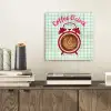 Koffie - Klok - Groen plexiglas 5mm klein -sfeer1