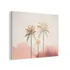 Palmbomen - Heuvels - Minimalistisch - Zachtroze PET vilt klein -3d