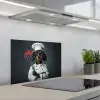 Quote - Neon - Hond - Kokskleding keuken achterwand spatscherm klein -3d_schuin